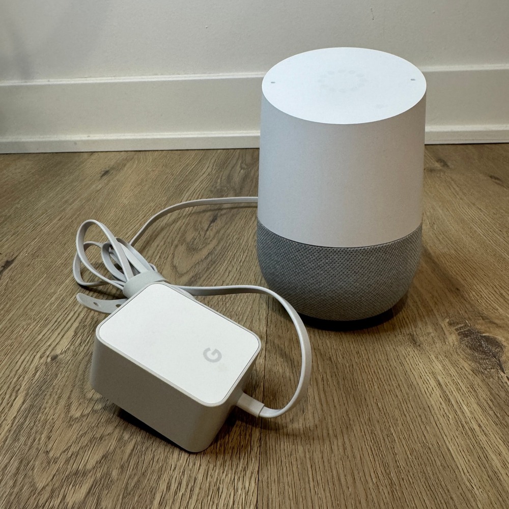 Google Home Smart Speaker White Slate Grey Voice Assistant H0A with Power Cord